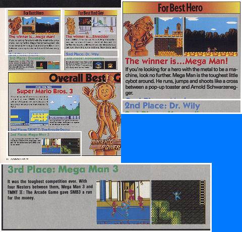 Nintendo Power Awards (32): 1st For Best Hero, 2nd For Best Bad Guy, 3rd For Overall Best Game